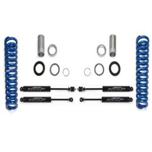 Fabtech 0 - 2.5 Inch Front Basic Adjustable Coilover Lift Kit w/Rear Stealth Shocks - K7012M