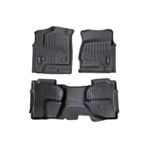 Rough Country Front and Rear Floor Mats (Black) - M-71216