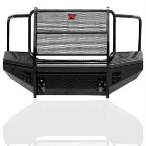 Black Steel Elite Front Bumper with Full Guard in Black Powder Coat