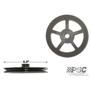 PSC Steering 6.0" Power Steering Pump Pulley, Single Groove V-Belt for Type II/CBR/CBX Power Steering Pump - PP2404