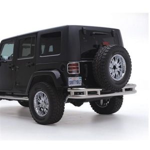 Smittybilt Tubular Rear Bumper without Hitch in Stainless Steel (Stainless Steel) - RB01-S