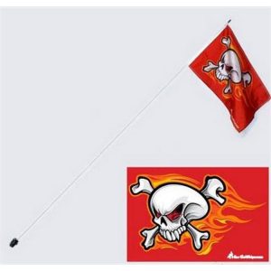 Gorilla Whips Flying Skull Flag with Pole - SPF1000F