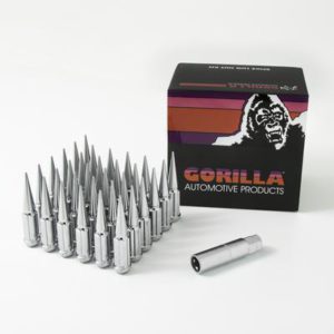 Gorilla Automotive 32-Piece 9/16" Spike Lug Nut Kit (Chrome) - SPK8-00916