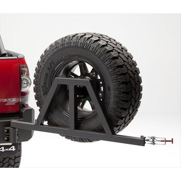 Body Armor Toyota Tacoma Tire/Can Swing Arm Carrier in Textured Black - TC-5293