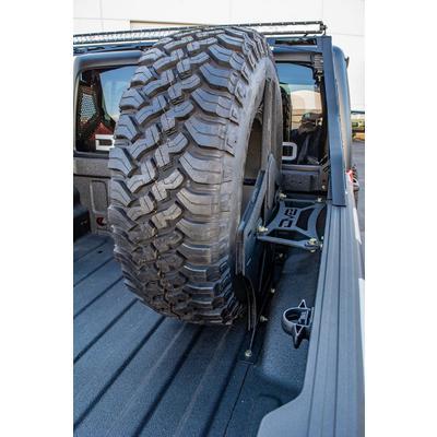 DV8 Offroad Stand Up in Bed Tire Carrier (Black) - TCGL-02 - Image 4