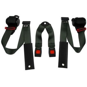 Beams Tri-Lock Rear Seat Belt in Military Green (Olive Drab) - TRIYJ9295RKT-52