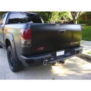 Fab Fours Full Size Rear Bumper with D-ring Mounts (Black) - TT07-W1550-1