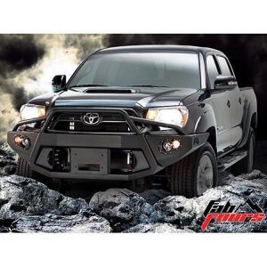 Fab Fours Pre-Runner Heavy Duty Winch Front Bumper with Lights and D-ring Mounts (Black) - TT12-B1652-1
