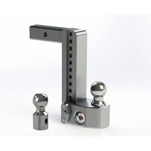Weigh Safe Hitches 10 Inch Drop 2 Inch Shank Adjustable Ball Mount With Scale (Polished) - WS10-2