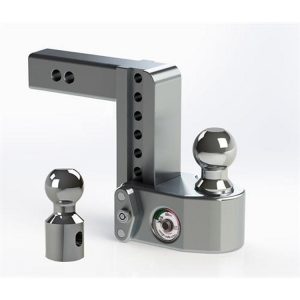 Weigh Safe Hitches 6 Inch Drop 2 Inch Shank Adjustable Ball Mount With Scale (Polished) - WS6-2