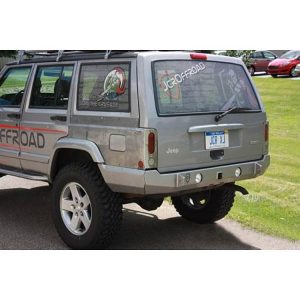 JcrOffroad Upper Quarter Panel Guards with Tail Light Cutouts and Rub Rails - XJQUIN97RRP