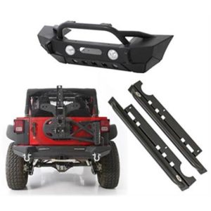 Smittybilt XRC Gen2 Front Bumper and Rock Slider Package (Black) - XRCJK1.1