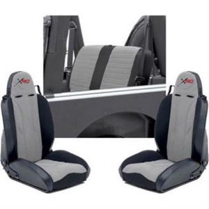 Smittybilt XRC Seat Package (Black/ Gray) - XRCSEAT6G