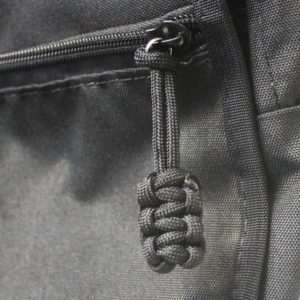 Bartact 550 Paracord Zipper Pulls with Key Ring - Set of 5 (Black) - XXPZ5B